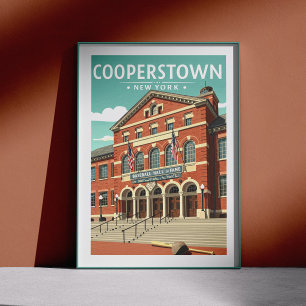 Vintage Cooperstown New York Poster