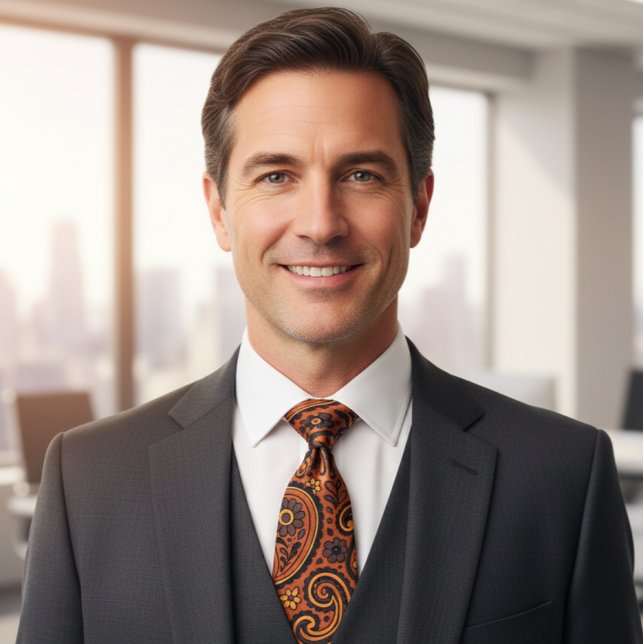 Vintage Copper Paisley Krawatte (Von Creator hochgeladen)