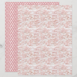 Vintage Coquette Blumen-Lack-Schabkunstpapier