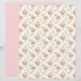 Vintage Coquette Rose Florales Scrapbook Papier Bl