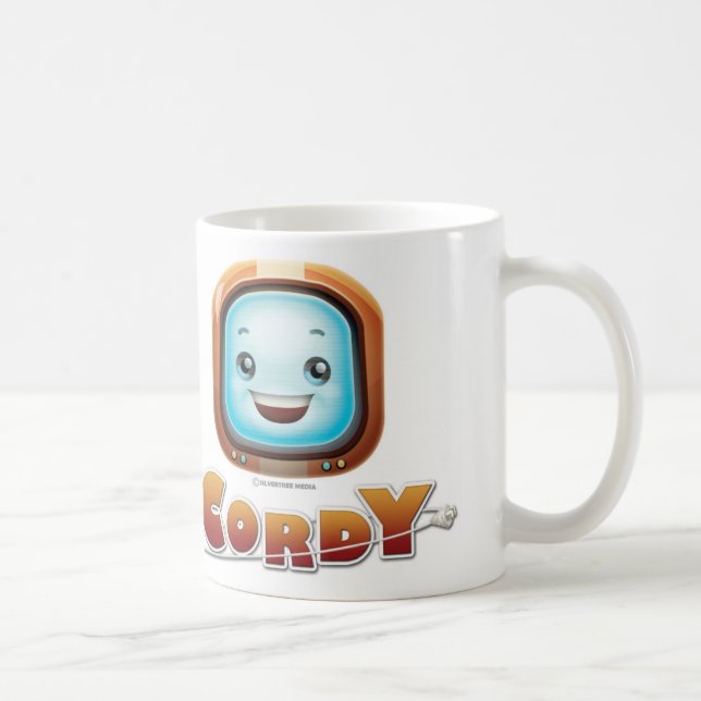 Vintage Cordy Weiß-Tasse Kaffeetasse (Rechts)