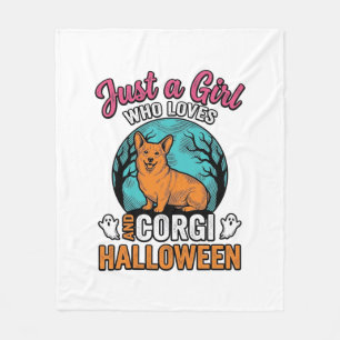 Vintage Corgi Halloween Mädchen Hundeliebhaber Shi Fleecedecke