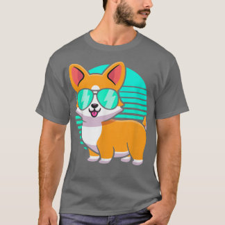 Vintage Corgi Kinder Junge Mädchen Lustiger Corgi T-Shirt