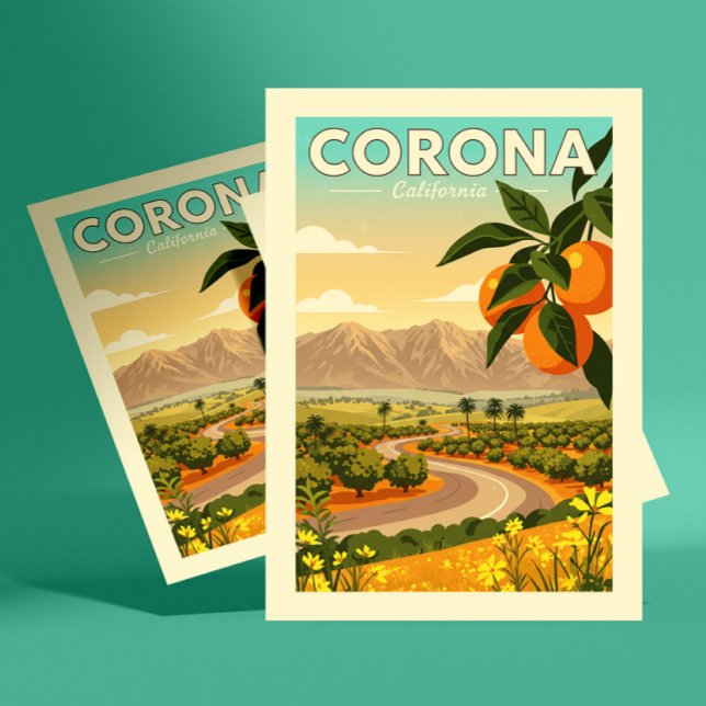 Vintage Corona California Postkarte (Von Creator hochgeladen)