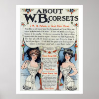 Vintage Corset-Anzeige Print 4 Poster