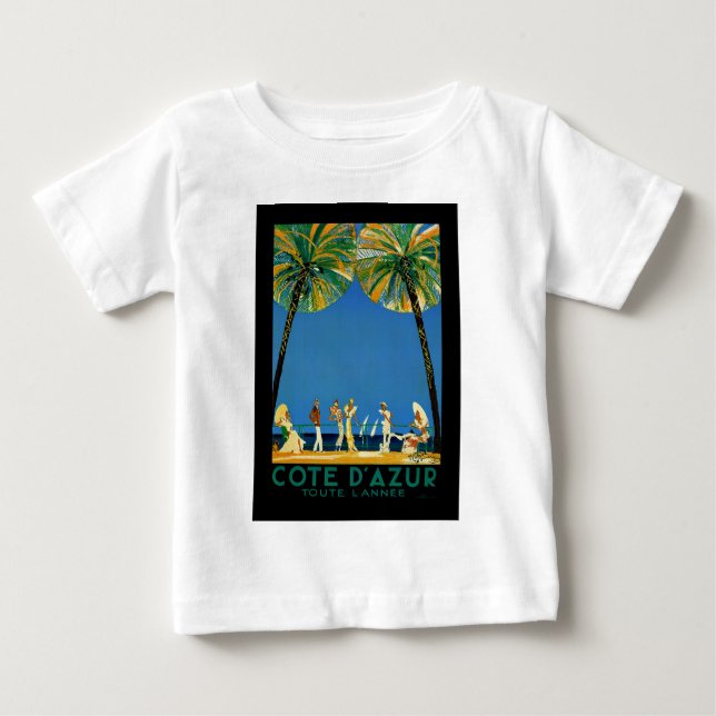 Vintage Côte d'Azur Baby T-shirt (Vorderseite)