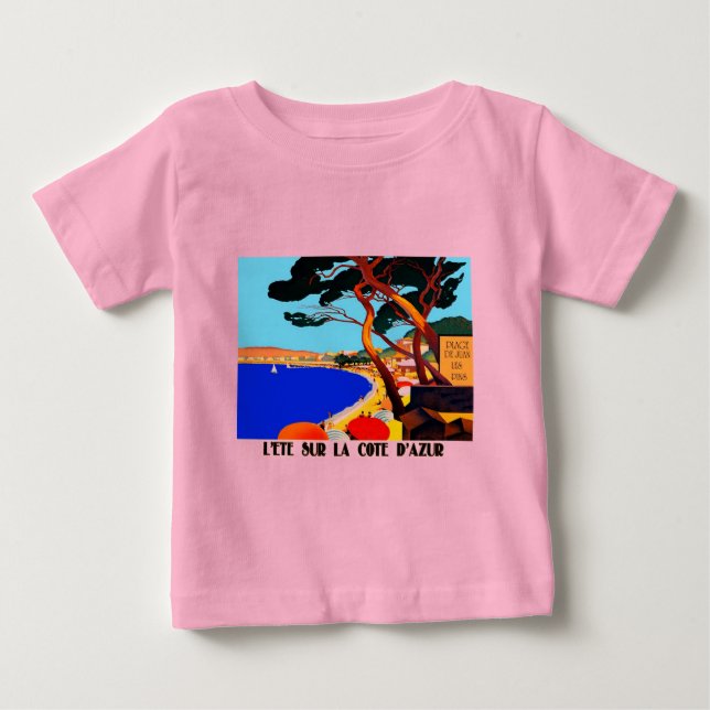 Vintage Côte d'Azur Baby T-shirt (Vorderseite)