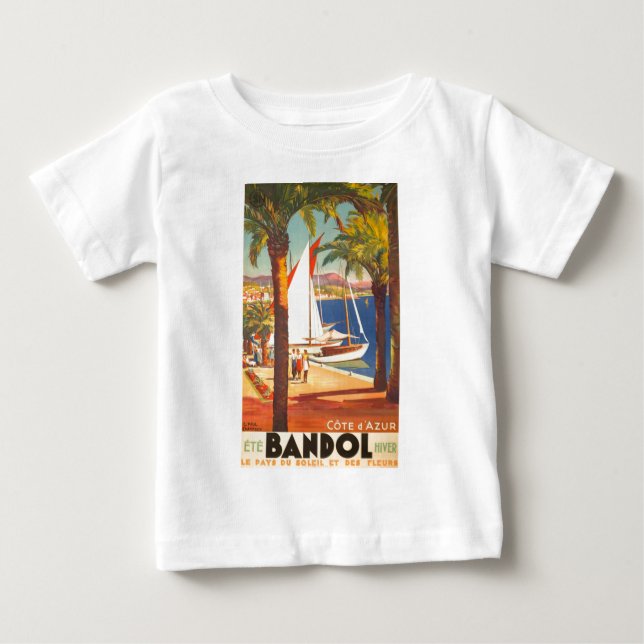 Vintage Côte d'Azur Baby T-shirt (Vorderseite)