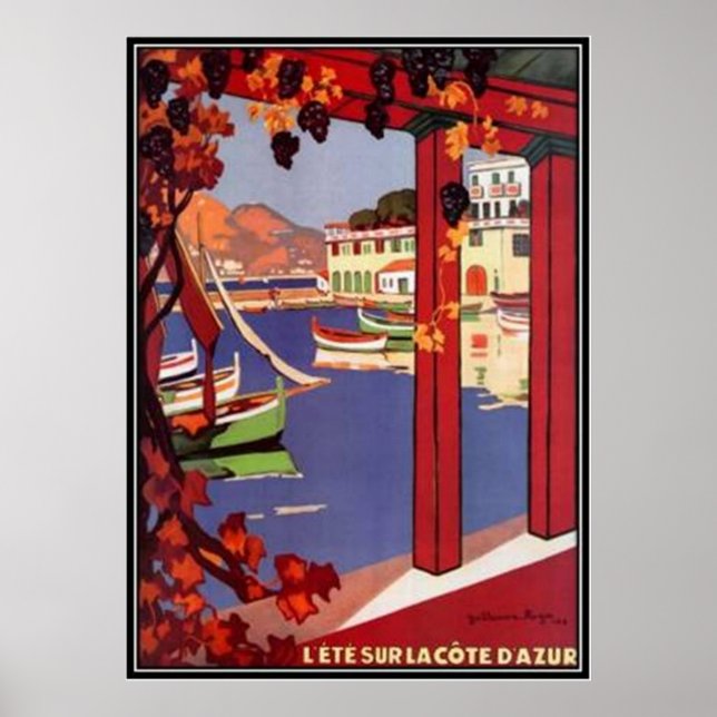 Vintage Côte d'Azur, Frankreich - Poster (Vorne)