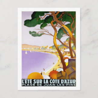 Vintage Côte d'Azur, Frankreich - Postkarte