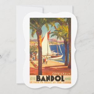 Vintage Côte d'Azur Französische Reise Karte