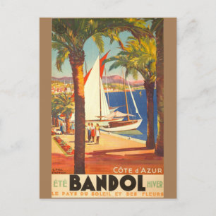 Vintage Côte d'Azur Französische Reise Postkarte