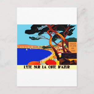 Vintage Côte d'Azur Französische Reise Postkarte