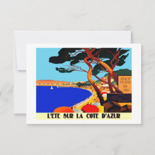 Vintage Côte d'Azur Karte