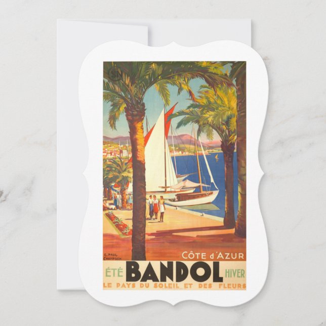Vintage Côte d'Azur Karte (Vorderseite)