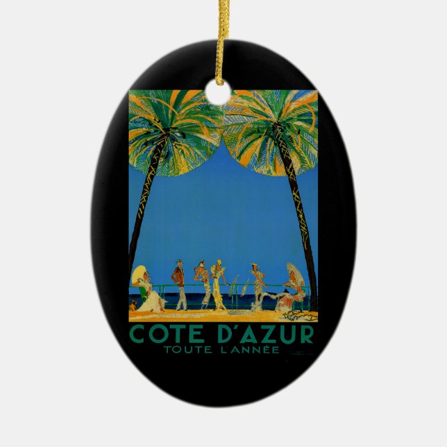 Vintage Côte d'Azur Keramikornament (Vorne)