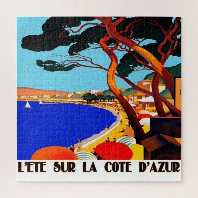 Vintage Côte d'Azur Kunst, Dichtung und Musik (Vertikal)