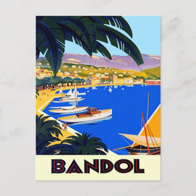 Vintage Cote D'Azur Postkarte (Vorderseite)