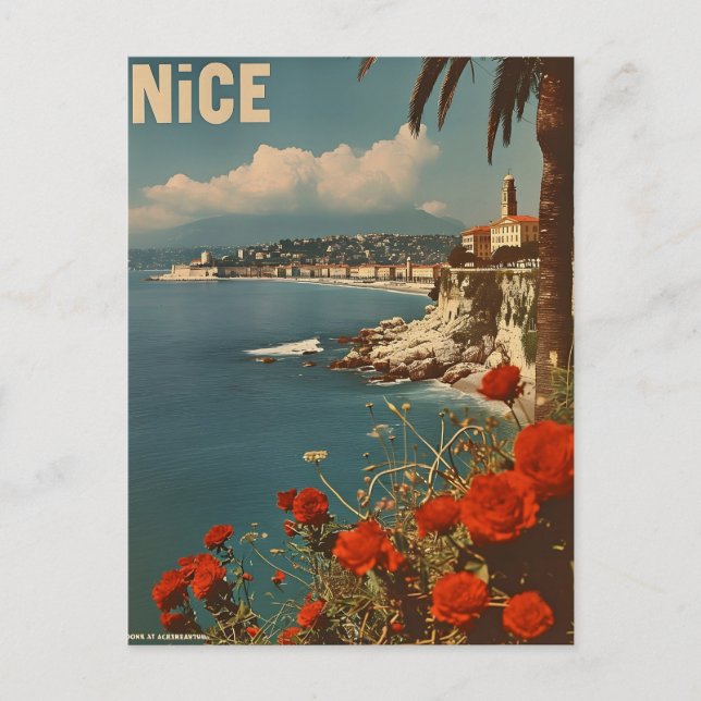 Vintage Côte d'Azur Postkarte (Vorderseite)