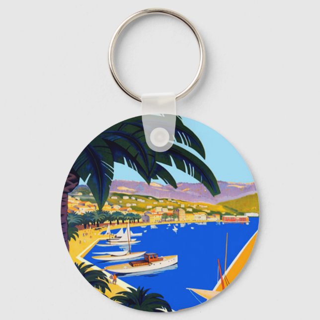 Vintage Cote D'Azur Schlüsselanhänger (Vorderseite)