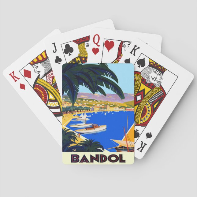 Vintage Cote D'Azur Spielkarten (Rückseite)