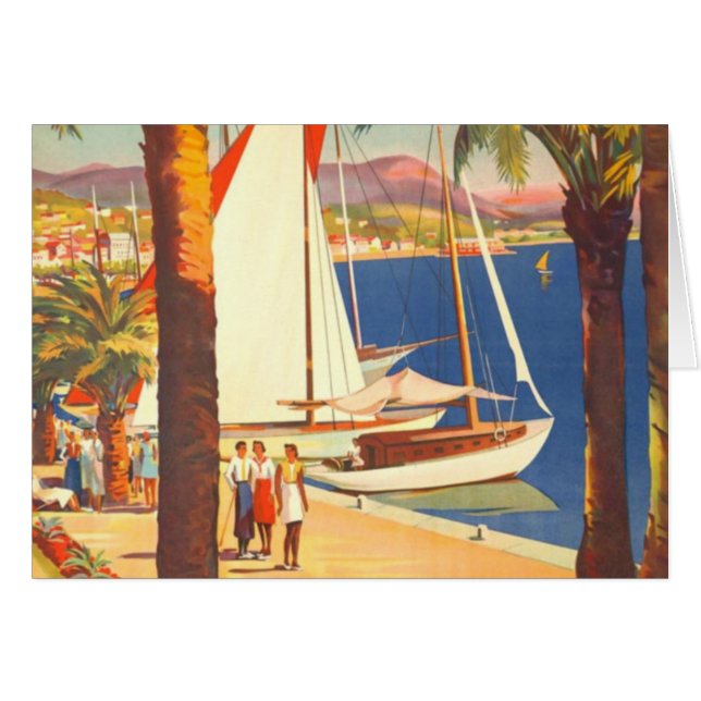 Vintage Côte d'Azur Voyage en France (Devant horizontal)