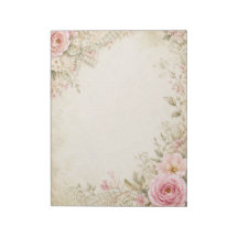 Vintage Cottage Blumen Notizblock