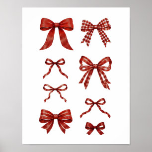 Vintage Cottagecore Coquette rotes Band Poster