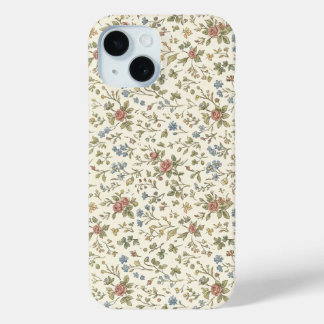 Vintage Cottagecore Ditsy Blumen iPhone 15 Hülle