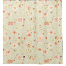 Vintage Cottagecore Duschvorhang -Ländlicher Charm