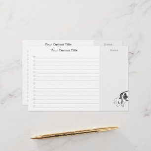 Vintage Cottagecore-Schwein LineArt Minimalist Mus Briefpapier