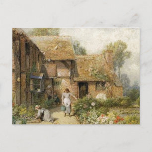 Vintage Country Cottage Chores Postkarte