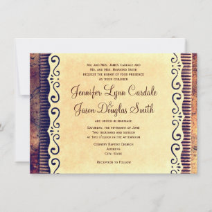Vintage Country Paper Rustic Wedding Invitations