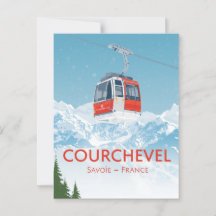 Vintage Courchevel Frankreich Skigondel Berg