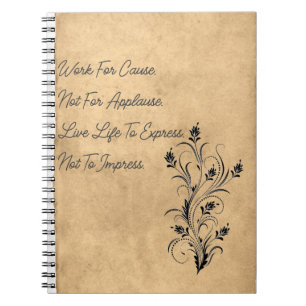 Vintage-Cover-Design Spiral-Foto-Notizbuch Notizblock