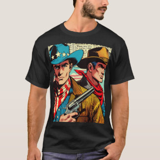 Vintage Cowboy-Comicen T-Shirt