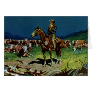 Vintage Cowboy, éleveur de bétail sur la ferme