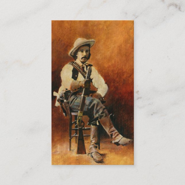Vintage Cowboy-Geschäftskarte Visitenkarte (Vorderseite)