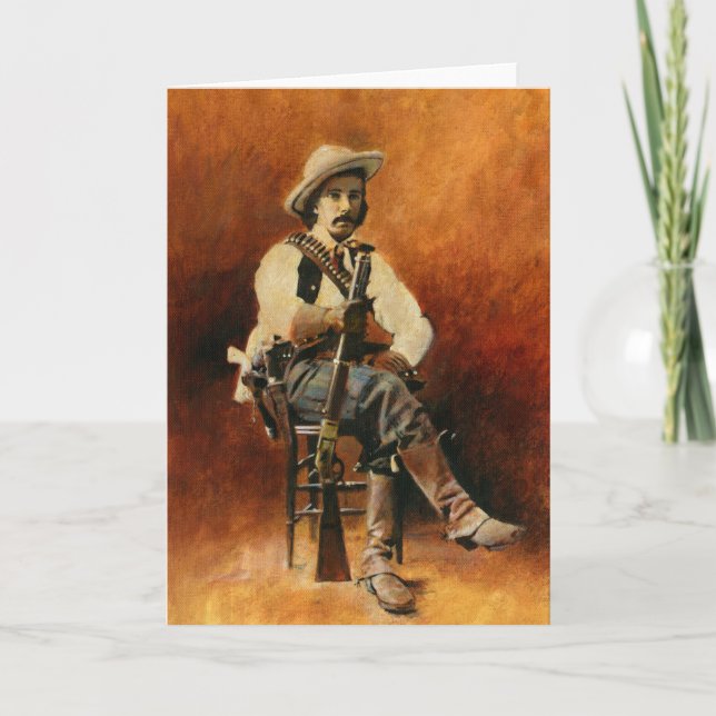 Vintage Cowboy-Gruß-Karte Karte (Vorderseite)