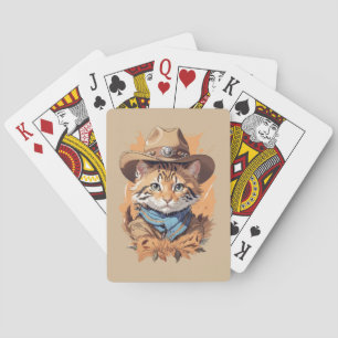 Vintage-Cowboy-Kätzchen-Design Spielkarten