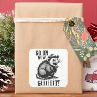 Vintage Cowboy Opossum Geh Jetzt Weiter Western
