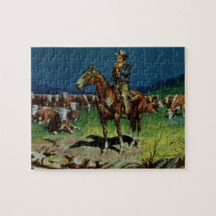 Vintage-Cowboy, Rinderzüchter auf der Farm