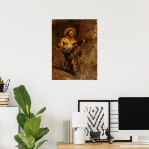 Vintage Cowboy-Singen von Thomas Eakins Poster