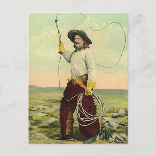 Vintage Cowboys 22 Postkarte (Vorderseite)