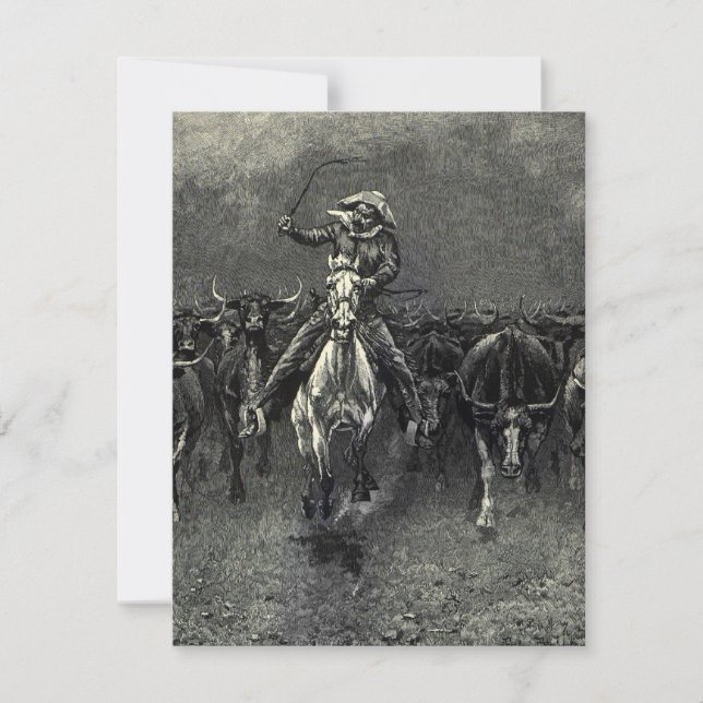 Vintage Cowboys, eine Stampede von Frederic Reming (Vorderseite)