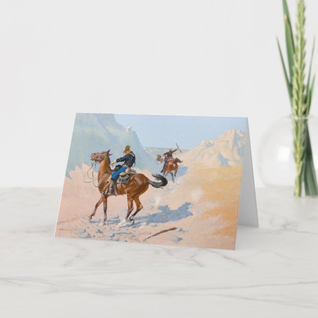 Vintage Cowboys im Wilden Westen Karte (Vorderseite)