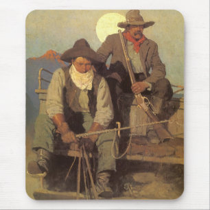 Vintage Cowboys, The Pay Bühne von NC Wyeth Mousepad