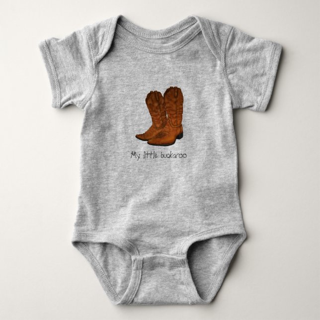 Vintage Cowboystiefel Baby Strampler (Vorderseite)