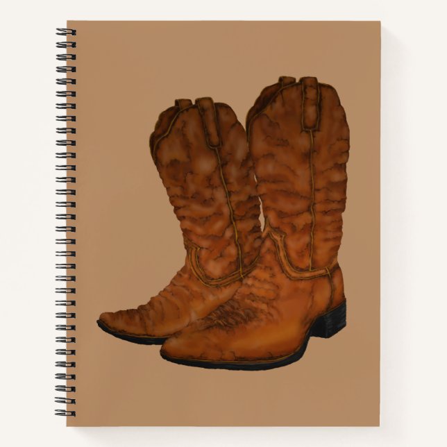 Vintage Cowboystiefel Notizbuch (Vorderseite)