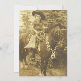 VINTAGE COWGIRL WESTERN PARTY EINLADUNG